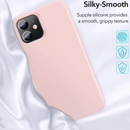 ESR Cloud Apple iPhone 12 Mini Hoesje Siliconen Back Cover Roze afbeelding 7