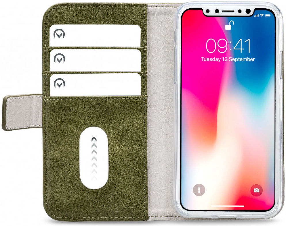 Mobilize Elite Gelly Wallet Apple iPhone XS / X Hoesje Book Case Groen afbeelding 1