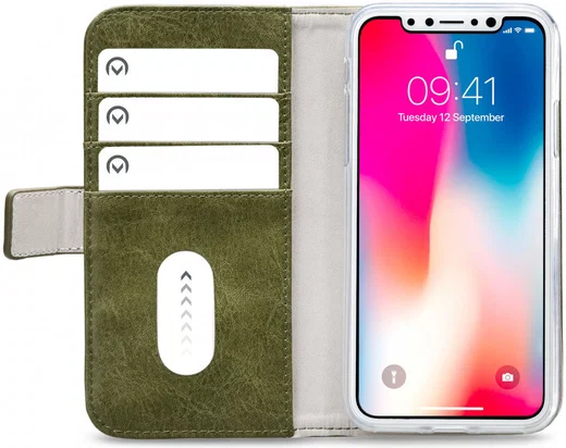 Mobilize Elite Gelly Wallet Apple iPhone XS / X Hoesje Book Case Groen afbeelding 1