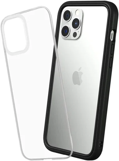 RhinoShield Mod NX Apple iPhone 12 Pro Max Hoesje Transparant/Zwart afbeelding 1