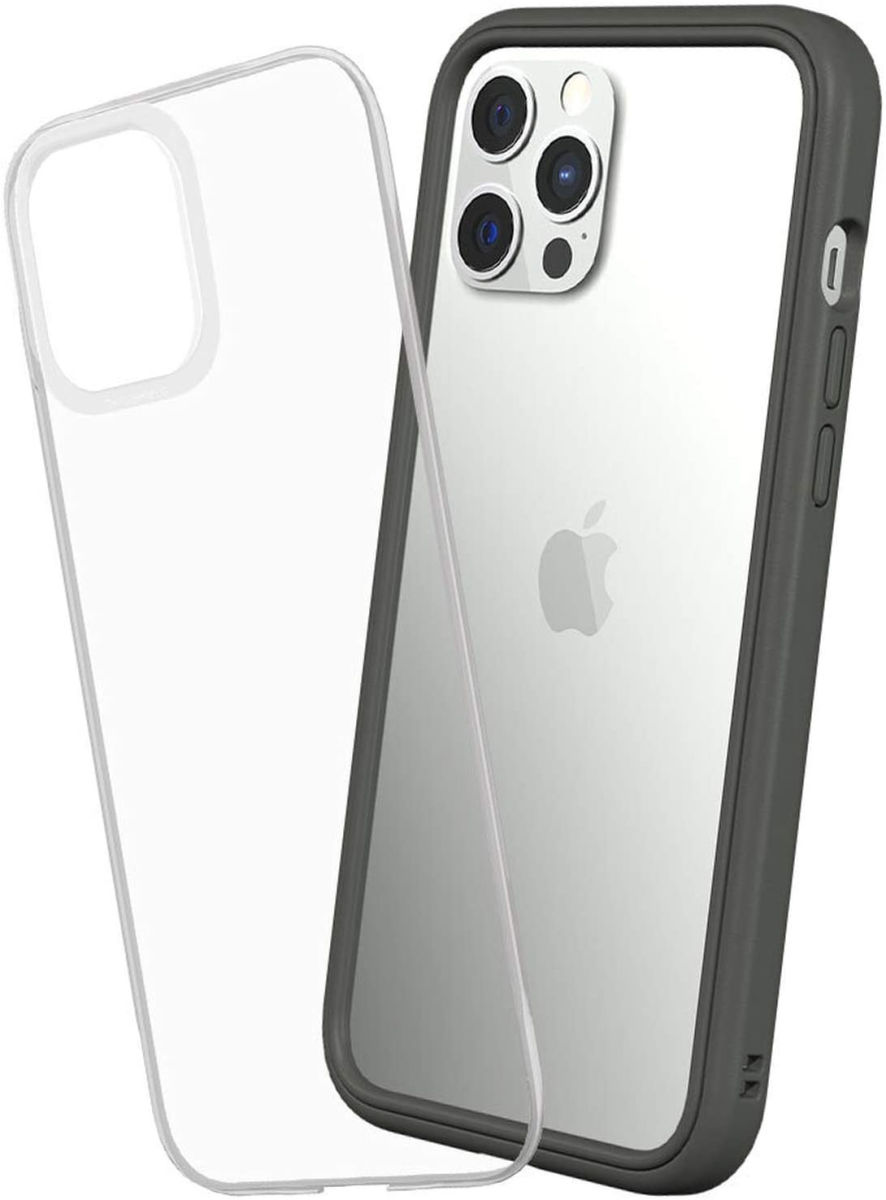 RhinoShield Mod NX Apple iPhone 12 Pro Max Hoesje Transparant/Grey afbeelding 1