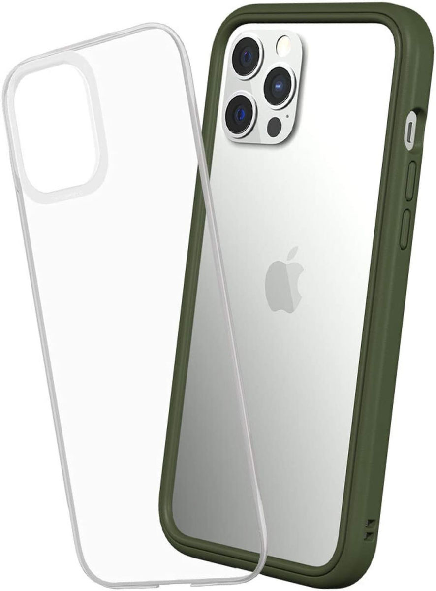 RhinoShield Mod NX Apple iPhone 12 Pro Max Hoesje Transparant/Groen afbeelding 1