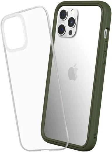 RhinoShield Mod NX Apple iPhone 12 Pro Max Hoesje Transparant/Groen afbeelding 1