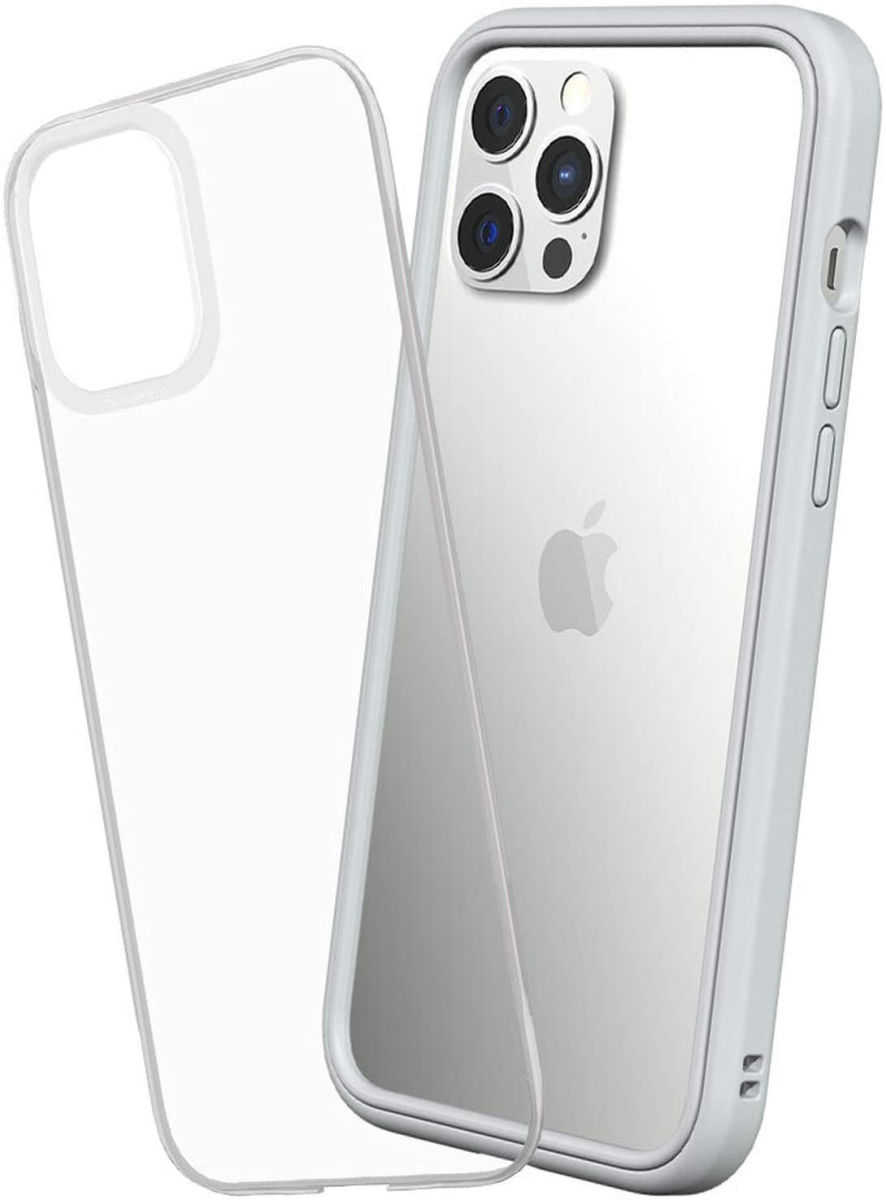 RhinoShield Mod NX Apple iPhone 12 Pro Max Hoesje Transparant/Grijs afbeelding 1