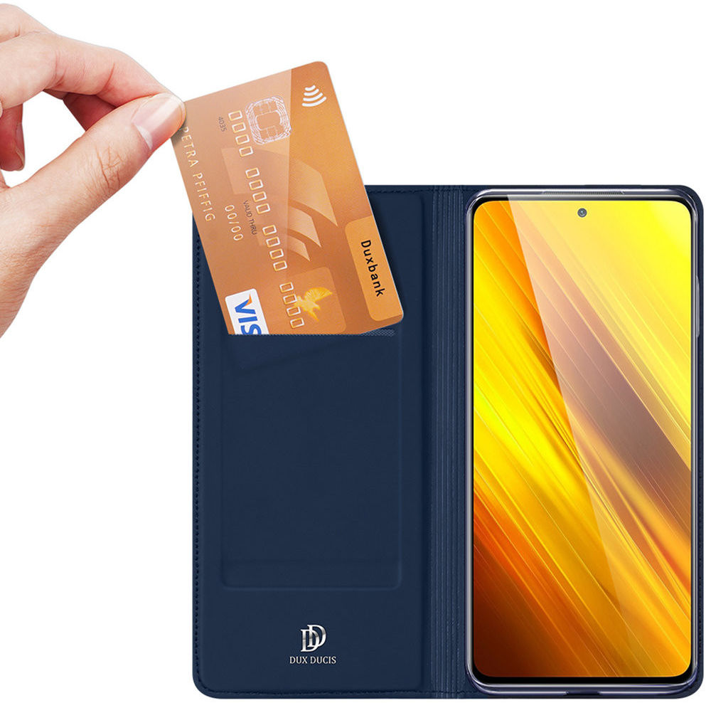 Dux Ducis Skin Pro Series Xiaomi Poco X3 / X3 Pro Hoesje Wallet Blauw afbeelding 2