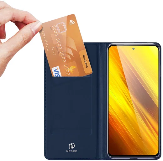 Dux Ducis Skin Pro Series Xiaomi Poco X3 / X3 Pro Hoesje Wallet Blauw afbeelding 2