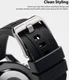 Ringke Rubber One - Universeel Smartwatch 22MM Bandje - Flexibel TPU - Zwart afbeelding 3