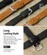 Ringke Leather One Universeel Smartwatch Bandje Leer 22MM Zwart afbeelding 6
