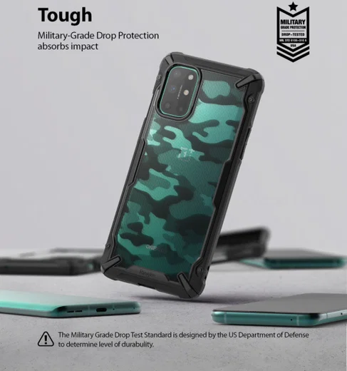 Ringke Fusion X OnePlus 8T Hoesje Back Cover Zwart afbeelding 6