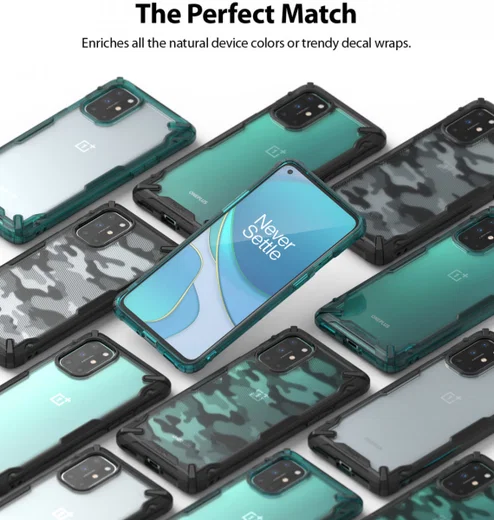 Ringke Fusion X OnePlus 8T Hoesje Back Cover Zwart afbeelding 7