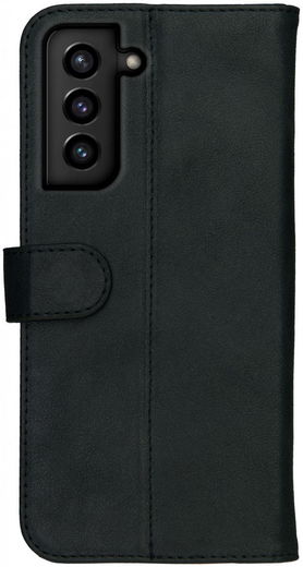 Rosso Deluxe Samsung Galaxy S21 Hoesje Wallet Case Echt Leer Zwart afbeelding 2