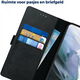 Rosso Deluxe Samsung Galaxy S21 Hoesje Wallet Case Echt Leer Zwart afbeelding 5