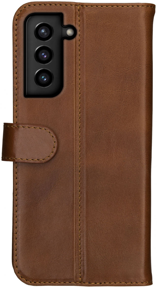 Rosso Deluxe Samsung Galaxy S21 Hoesje Wallet Case Echt Leer Bruin afbeelding 2