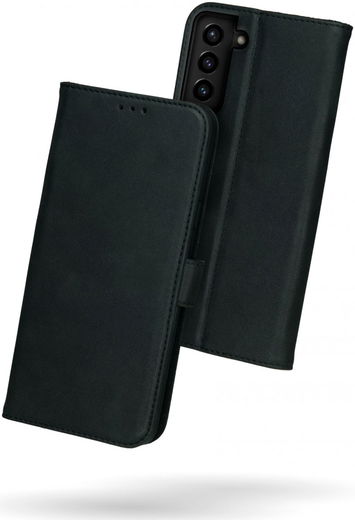 Rosso Deluxe Samsung Galaxy S21 Plus Hoesje Wallet Case Leer Zwart afbeelding 9