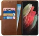 Rosso Deluxe Samsung Galaxy S21 Ultra Hoesje Wallet Case Leer Bruin afbeelding 1
