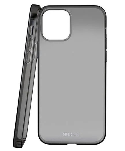 Nudient Glossy Thin Case iPhone 12 / 12 Pro Hoesje Transparant Zwart afbeelding 1