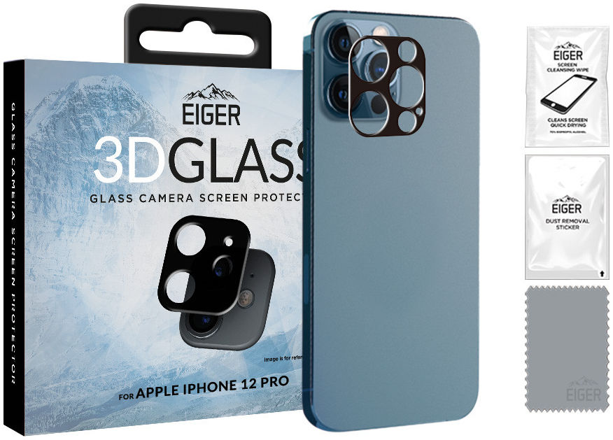 Eiger Apple iPhone 12 Pro Camera Protector Tempered Glass 3D afbeelding 4