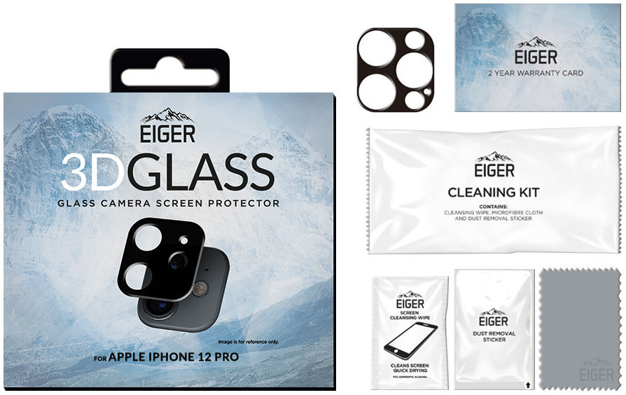 Eiger Apple iPhone 12 Pro Camera Protector Tempered Glass 3D afbeelding 5
