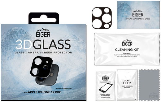 Eiger Apple iPhone 12 Pro Camera Protector Tempered Glass 3D afbeelding 5