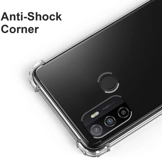 Oppo A53 / A53s Hoesje Schokbestendig Dun TPU Back Cover Transparant afbeelding 5