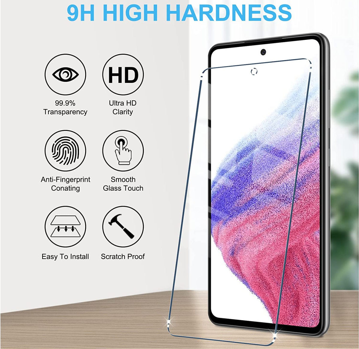 Oppo A53 / A53s 0.3mm Arc Edge Tempered Glass Screen Protector afbeelding 2