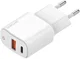 4smarts DoublePort 20W USB-A QC en USB-C Power Delivery Adapter Wit afbeelding 1