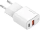 4smarts DoublePort 20W USB-A QC en USB-C Power Delivery Adapter Wit afbeelding 2