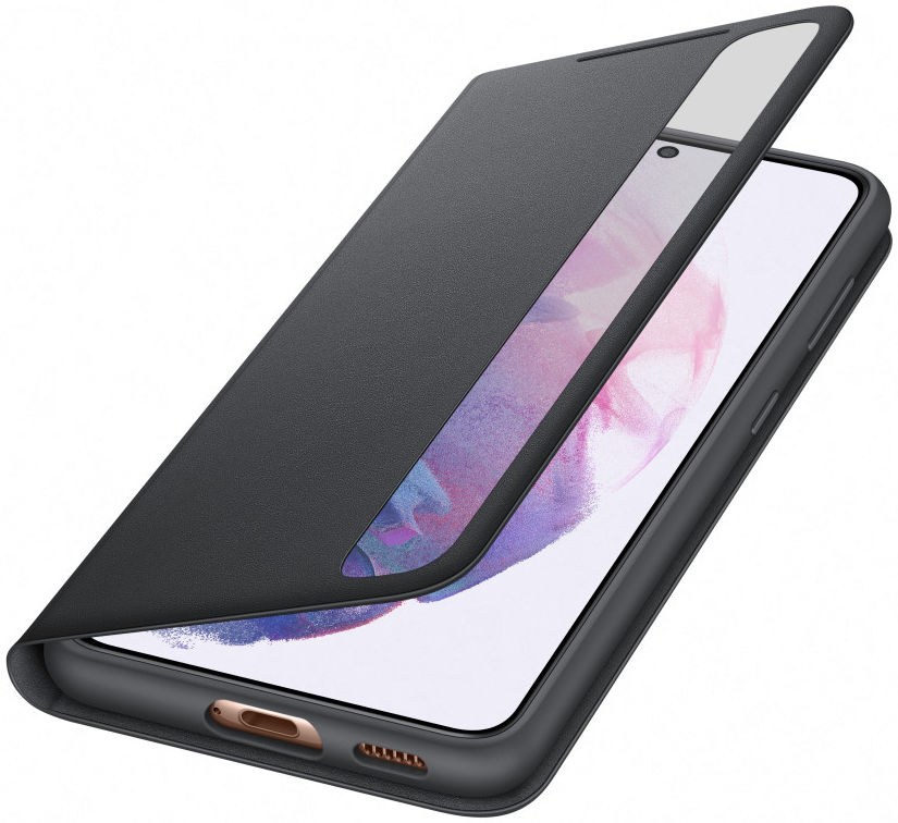Origineel Samsung Galaxy S21 Hoesje Smart Clear View Cover Zwart afbeelding 1