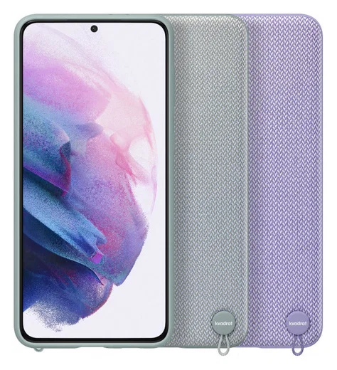 Origineel Samsung Galaxy S21 Plus Hoesje Kvadrat Cover Paars afbeelding 4
