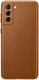 Origineel Samsung Galaxy S21 Plus Hoesje Leather Back Cover Bruin afbeelding 1