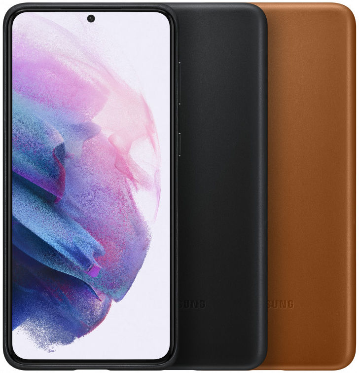 Origineel Samsung Galaxy S21 Plus Hoesje Leather Back Cover Bruin afbeelding 4