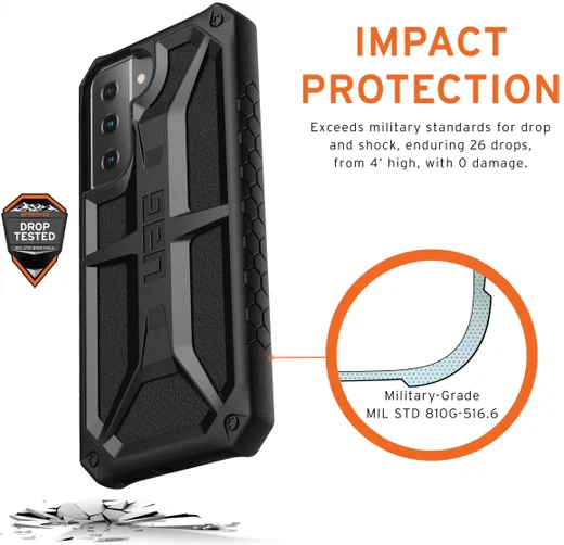 Urban Armor Gear Monarch Samsung Galaxy S21 Hoesje Zwart afbeelding 4