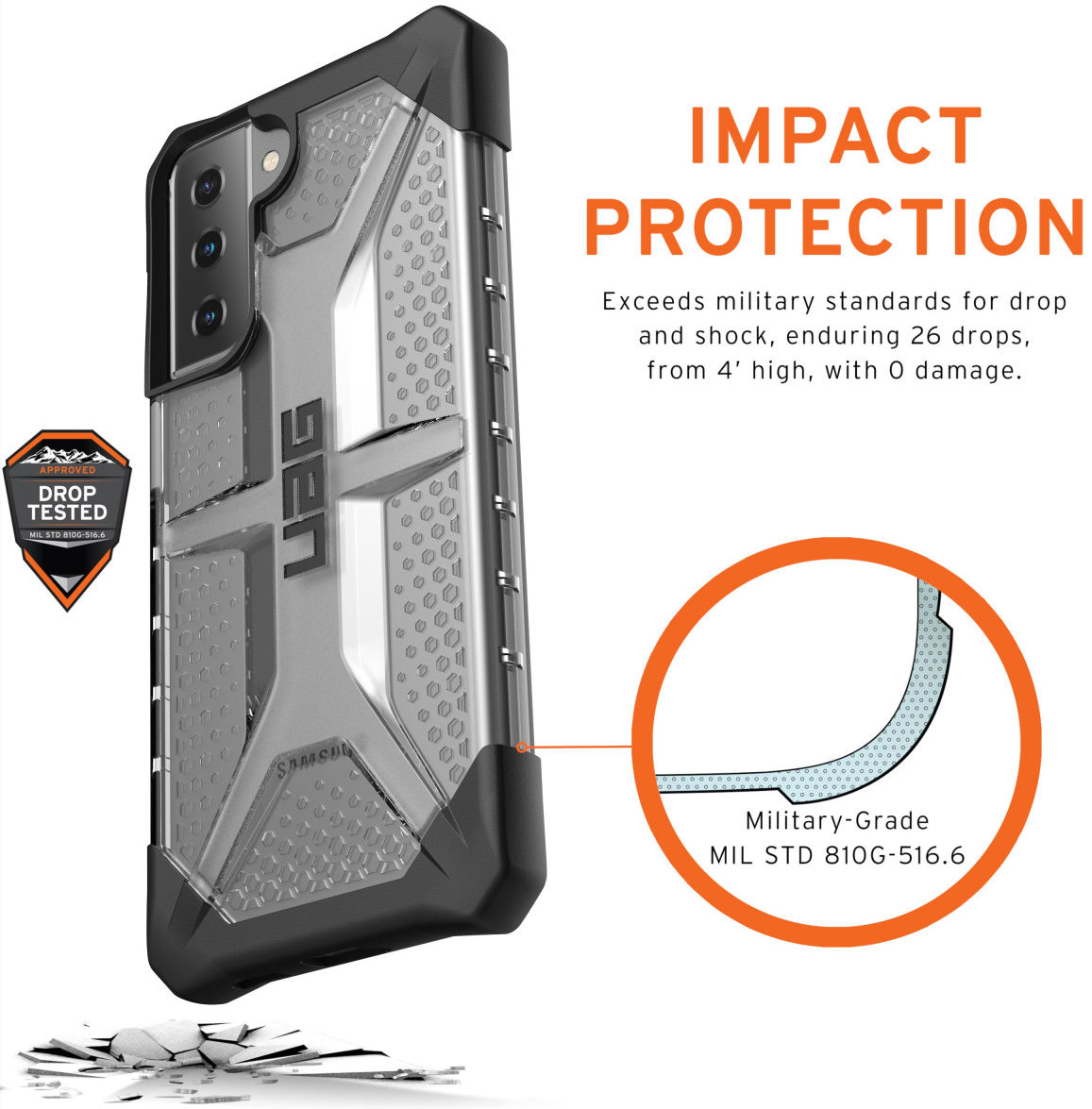 Urban Armor Gear Plasma Samsung Galaxy S21 Plus Hoesje Ice afbeelding 4