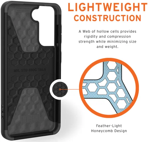 Urban Armor Gear Civilian Samsung Galaxy S21 Plus Hoesje Zilver afbeelding 5
