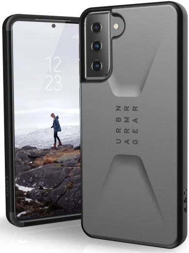 Urban Armor Gear Civilian Samsung Galaxy S21 Plus Hoesje Zilver afbeelding 1