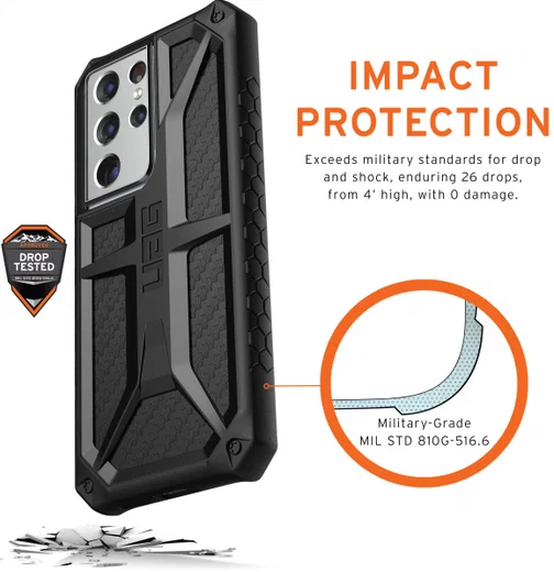 Urban Armor Gear Monarch Samsung Galaxy S21 Ultra Hoesje Carbon afbeelding 4