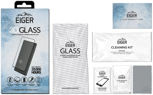 Eiger Samsung Galaxy S21 Plus Tempered Glass Case Friendly Gebogen afbeelding 6