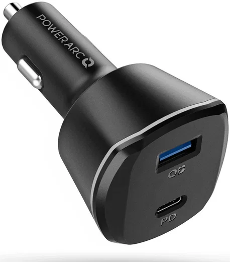 Spigen PowerArc ArcStation Auto Lader met USB en USB-C Poort Zwart afbeelding 2