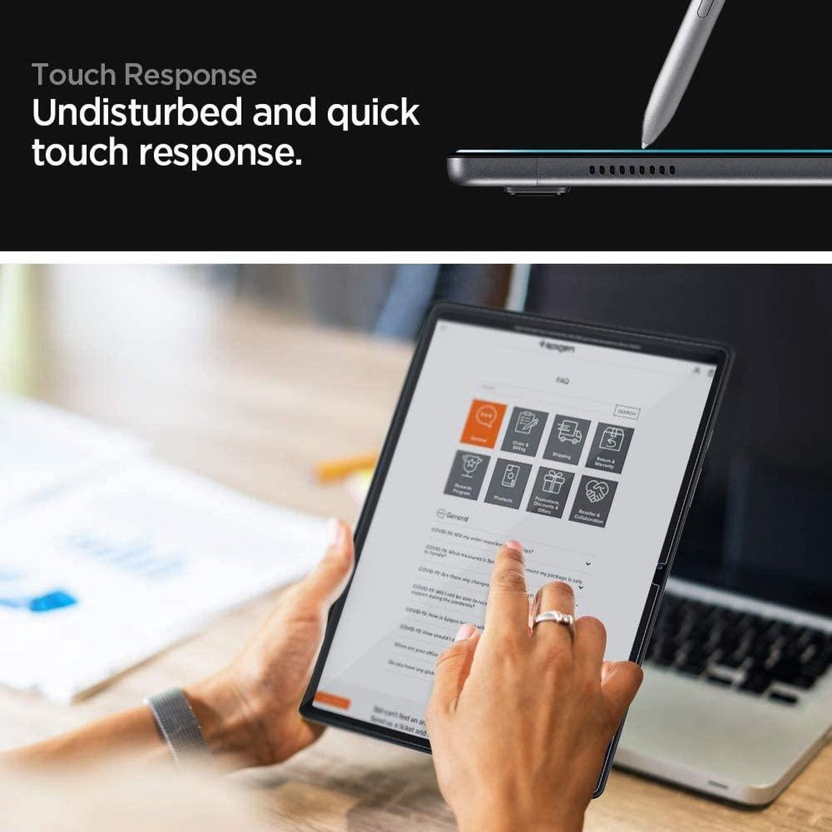 Spigen GLAS.tR Slim Samsung Galaxy Tab A7 (2020) Screenprotector afbeelding 4