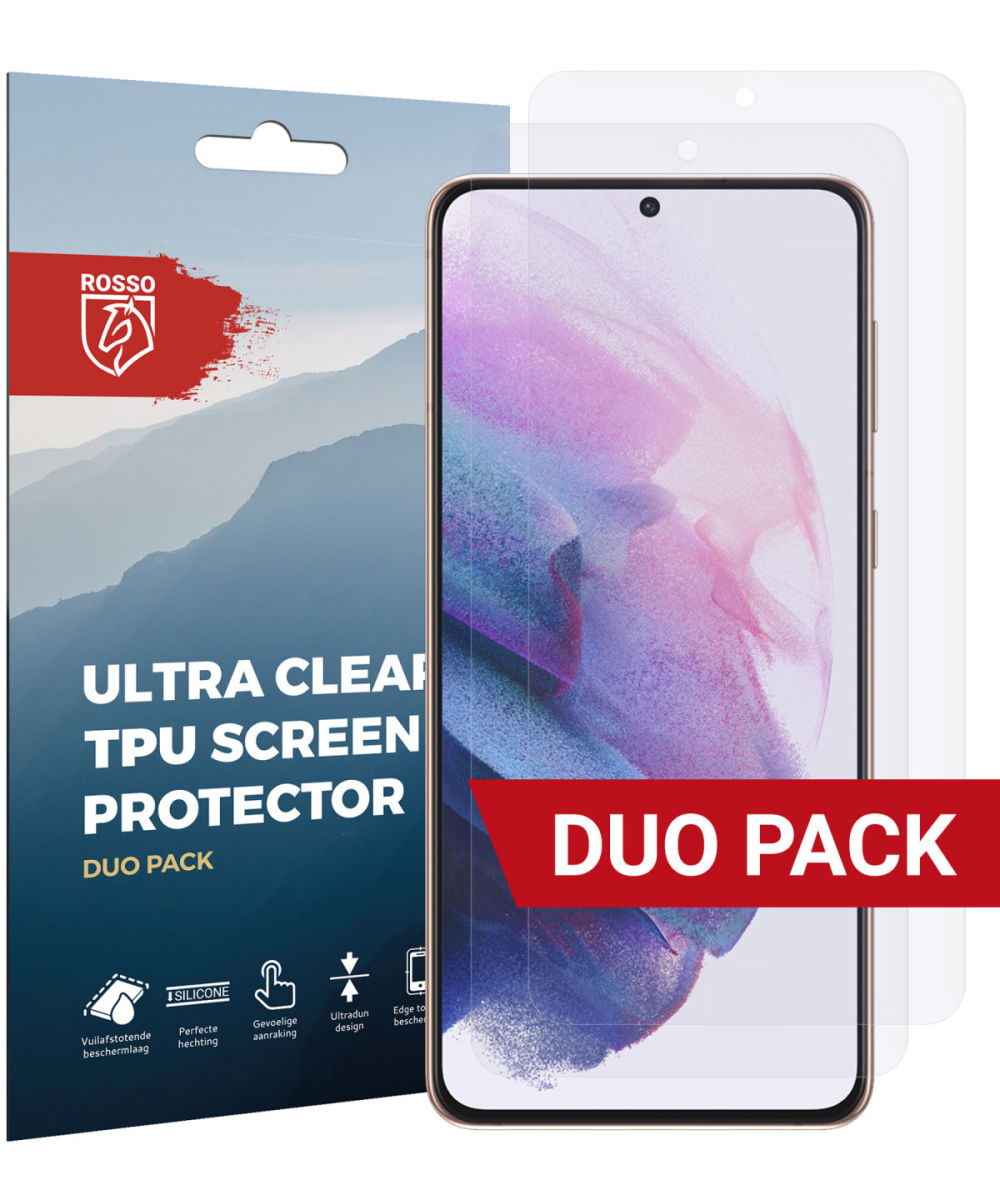 Rosso Samsung Galaxy S21 Plus Clear Screen Protector Duo Pack afbeelding 1