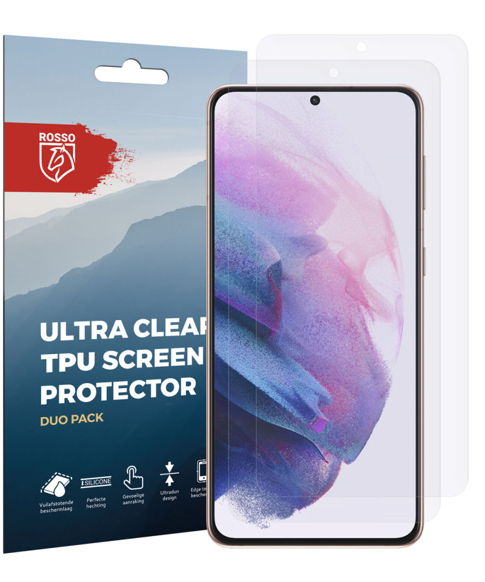 Rosso Samsung Galaxy S21 Plus Clear Screen Protector Duo Pack afbeelding 11
