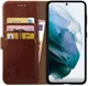 Rosso Element Samsung Galaxy S21 Hoesje Wallet Book Cover Bruin afbeelding 1