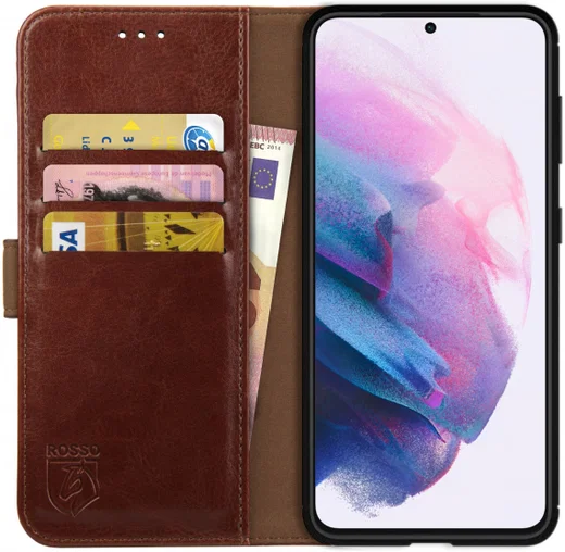 Rosso Element Samsung Galaxy S21 Plus Hoesje Book Cover Bruin afbeelding 1