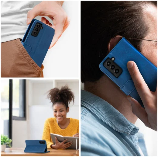 Rosso Element Samsung Galaxy S21 Plus Hoesje Book Cover Blauw afbeelding 6