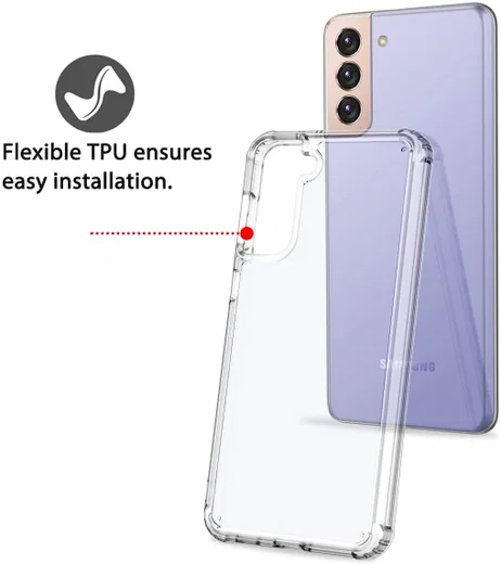 Samsung Galaxy S21 Plus Hoesje Armor Back Cover Transparant afbeelding 5