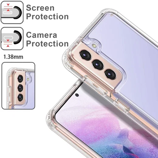 Samsung Galaxy S21 Plus Hoesje Armor Back Cover Transparant afbeelding 8