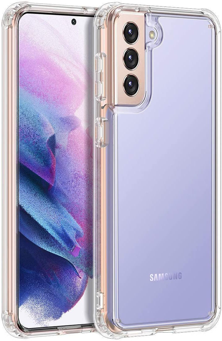 Samsung Galaxy S21 Plus Hoesje Armor Back Cover Transparant afbeelding 2