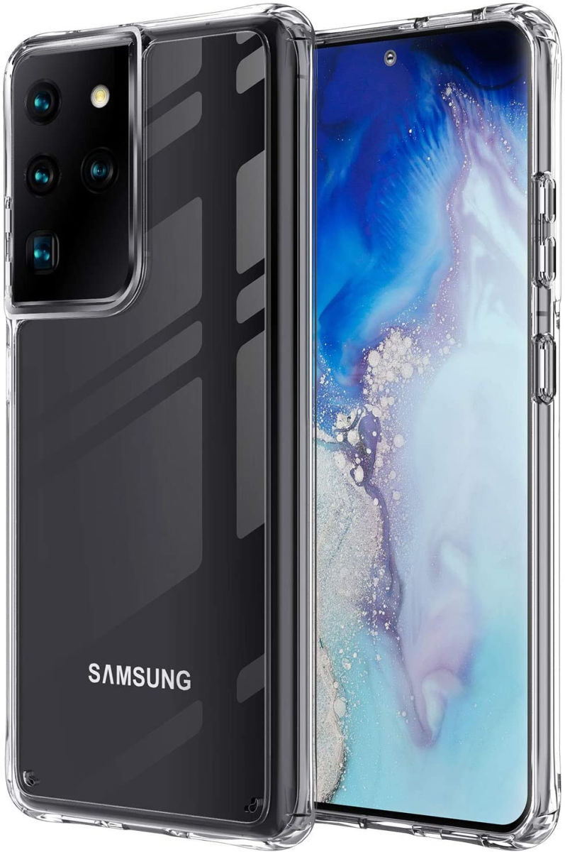 Samsung Galaxy S21 Ultra Hoesje Armor Back Cover Transparant afbeelding 1