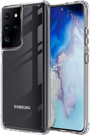 Samsung Galaxy S21 Ultra Hoesje Armor Back Cover Transparant afbeelding 1
