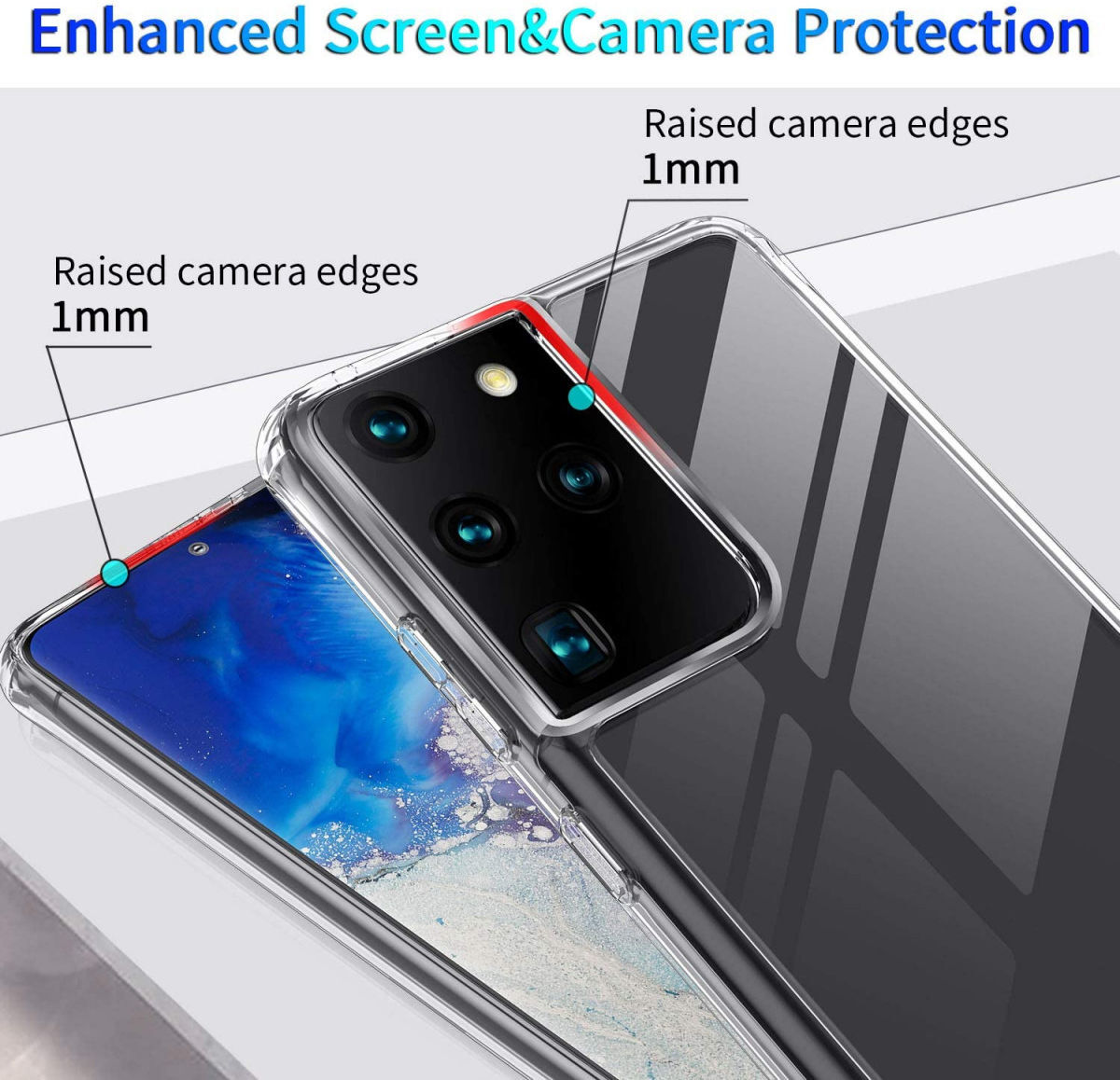 Samsung Galaxy S21 Ultra Hoesje Armor Back Cover Transparant afbeelding 6